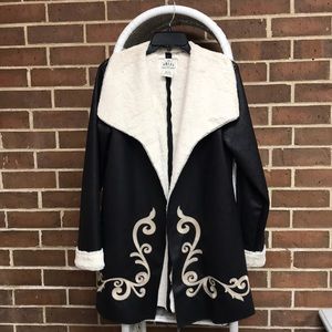 ARIAT WESTERN LEATHER-LOOK JACKET WITH EMBROIDERY